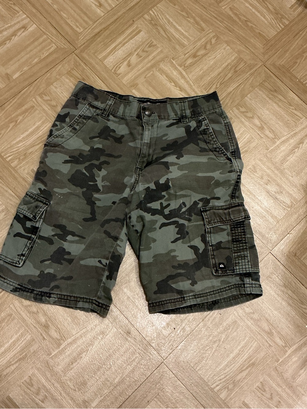 Men's Camo Cargo Shorts - Green Camouflage